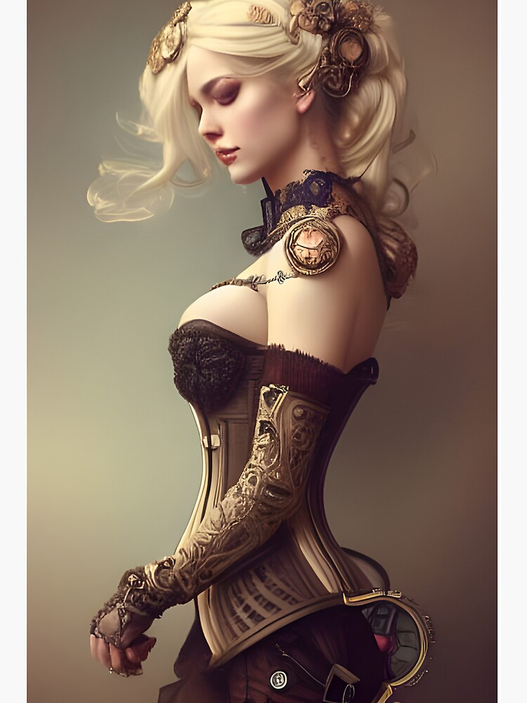 Sexy Blonde Vampire Madame Corset Dress Dark Beautiful Artwork | Art Board  Print