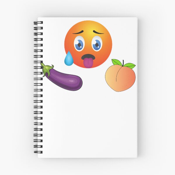 Artikelvorschau, Auberginen-Pfirsich Lewd Emoji Design entworfen und verkauft von Deadlycloak.