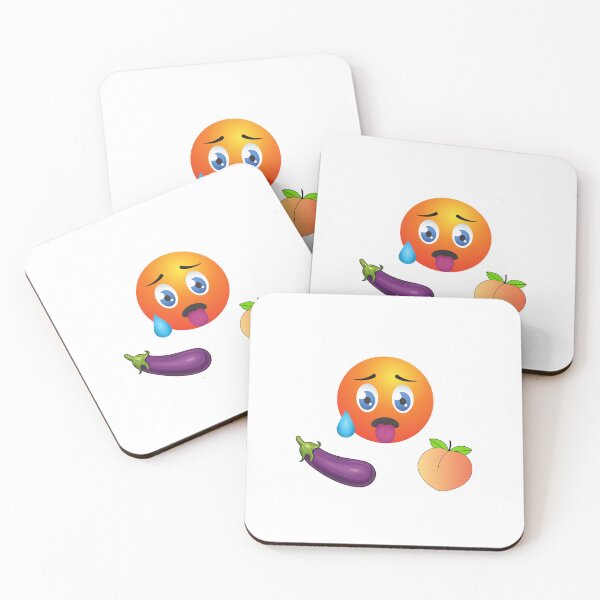 Artikelvorschau, Auberginen-Pfirsich-Lewd-Emoji-Design 2 entworfen und verkauft von Deadlycloak.