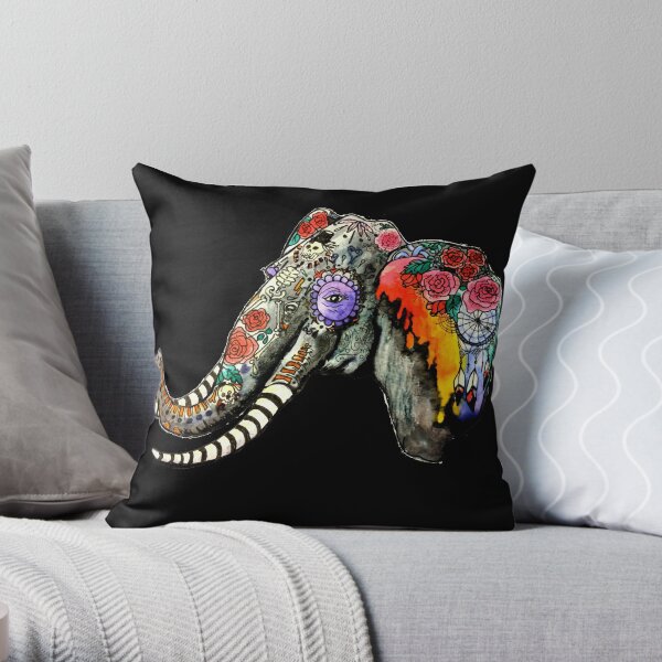 Halloween Elephant Throw Pillow
