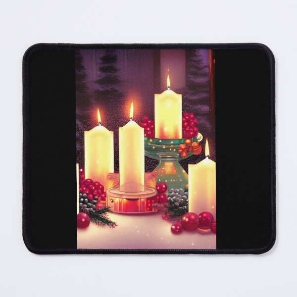 Artikelvorschau, Dekoratives Weihnachtskerzenarrangement entworfen und verkauft von TiltedCode.