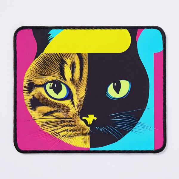 Item preview, Modern multicolor cat design designed and sold by Devin Farinsky.