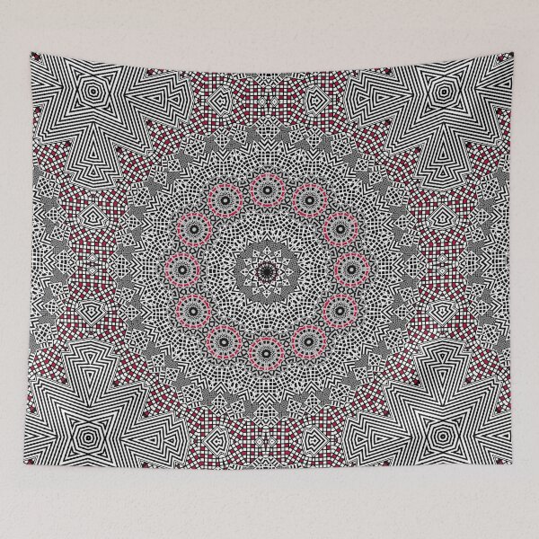 Item preview, Red Black White Kaleidoscope  designed and sold by fuzzyfox.