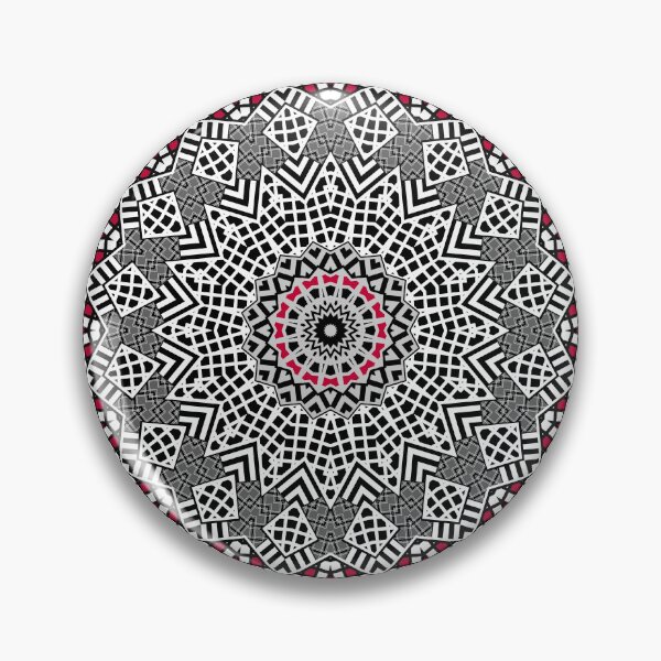 Item preview, Red Black White Kaleidoscope  designed and sold by fuzzyfox.