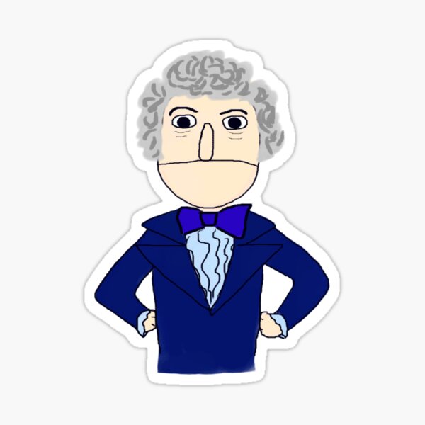 Third Doctor Muppet Style Sticker