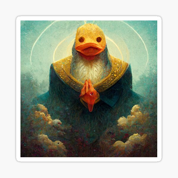 "god of duck" Sticker for Sale by shrineshop | Redbubble