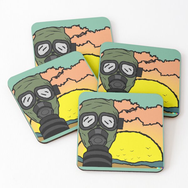 Item preview, Zombie with a gas mask in the sunset designed and sold by cutenevil.