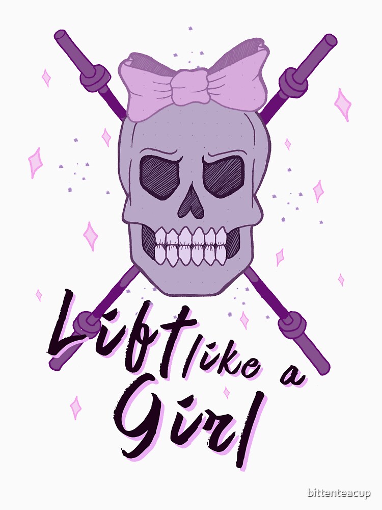Thumbnail 3 of 3, Racerback Tank Top, Lift like a Girl designed and sold by bittenteacup.