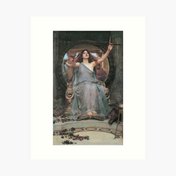 Aperçu de l'œuvre Circé offrant la coupe à Ulysse par John William Waterhouse créée et vendue par classicartcache.