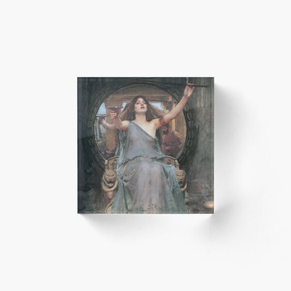 Circe Offering the Cup to Odysseus by John William Waterhouse Acrylic Block