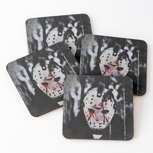 Item preview, Friday The 13TH Bloody Mask Poster designed and sold by HarlequinsCapt.