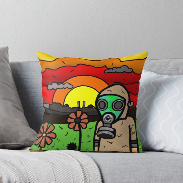 Item preview, Zombie with a gas mask in the sunset designed and sold by cutenevil.