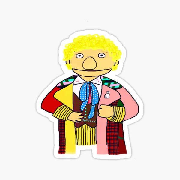Sixth Doctor Muppet Style Sticker