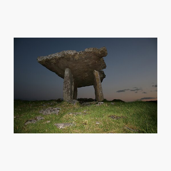 Item preview, Poulnabrone Dolmen at night designed and sold by John Quinn.