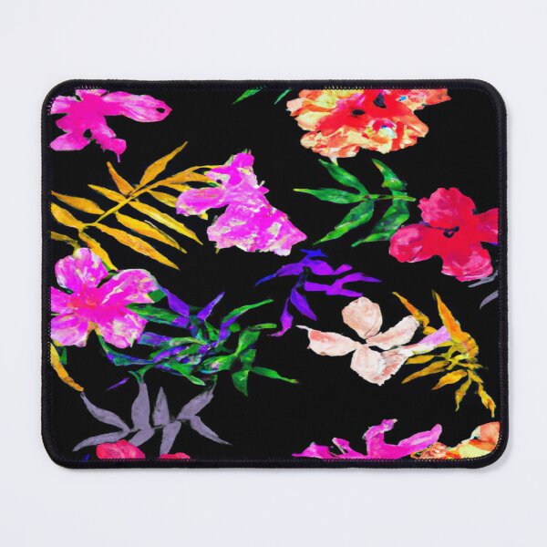 Item preview, Exotic Flowers on a Black Background designed and sold by calibrit.
