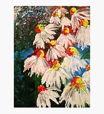 Finger Painted Flowers Photographic Print