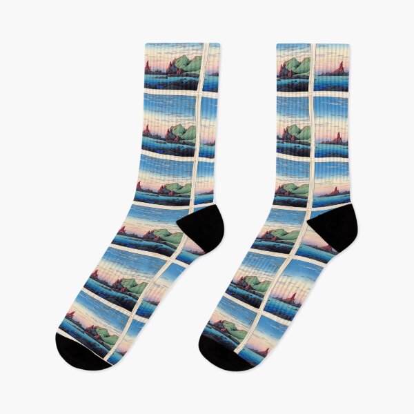 Item preview, Artist- Kawase Hasui (1883-1957) Title- Ryûga Island, Oga Peninsula designed and sold by TeeARTHY.