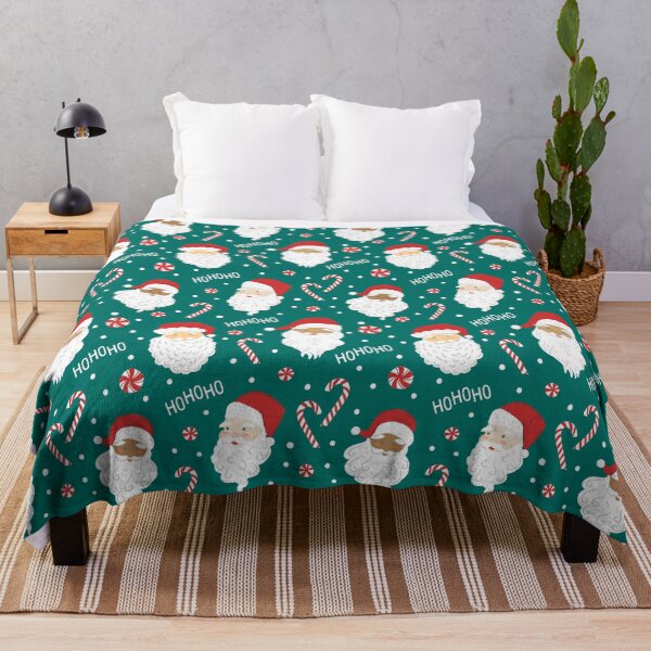 Artikelvorschau, Pfefferminz-Weihnachtsmänner auf Vivid Teal entworfen und verkauft von latheandquill.