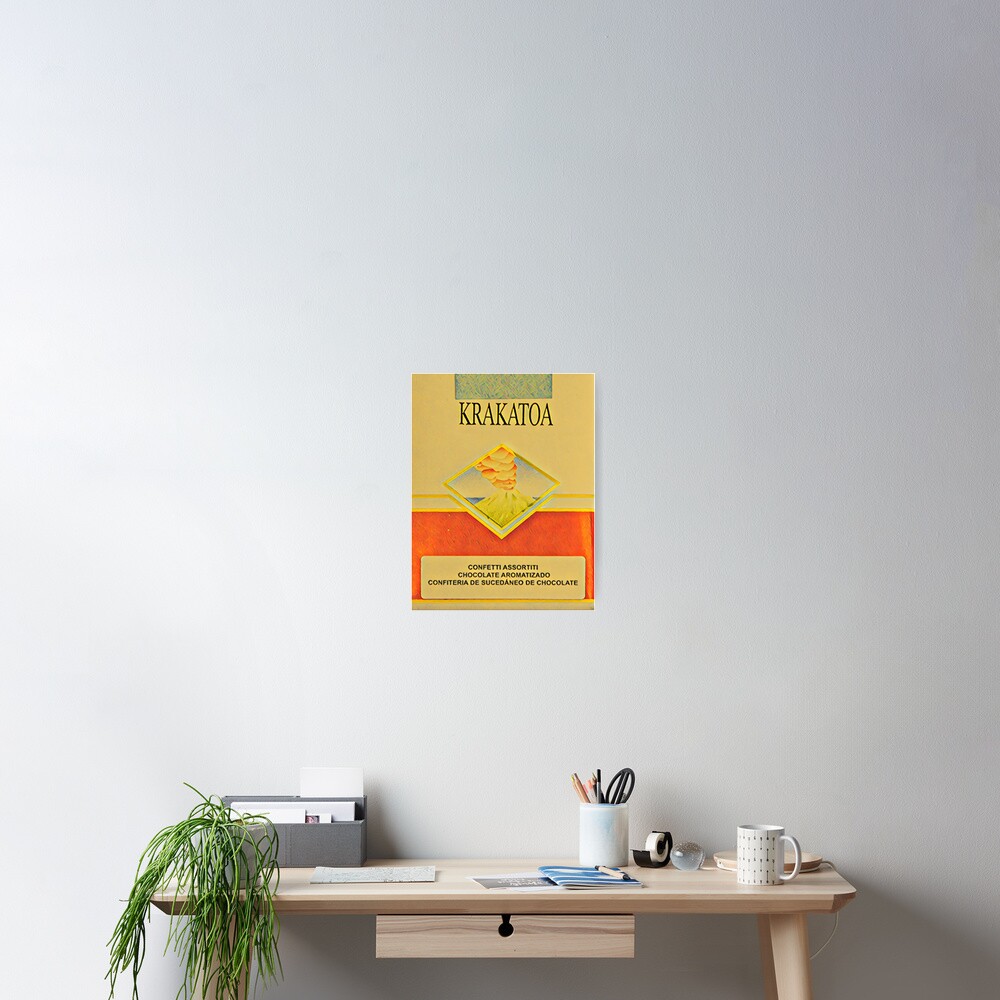 krakatoa chocolate cigarettes Krakatoa Chocolate Cigarettes Retro Candy Poster