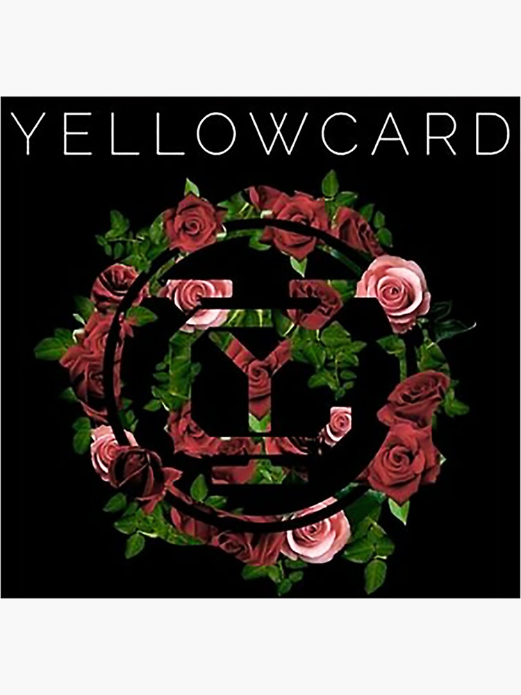 "yellowcard flower logo " Sticker for Sale by JoshuaSnoook Redbubble