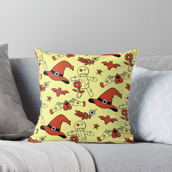 Item preview, Halloween witch voodoo throw pillow designed and sold by Artezia.