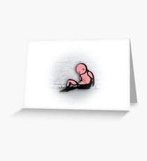 Pink by the wall Greeting Card