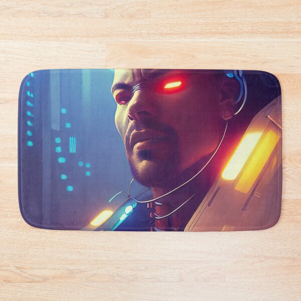 Item preview, Cyberpunk Humanoid Robot in Warzone City designed and sold by TheAIShop.