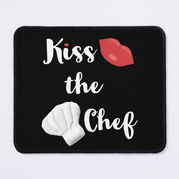 Item preview, Kiss the Chef (Black with White and Red Letters) designed and sold by ArtByLM.