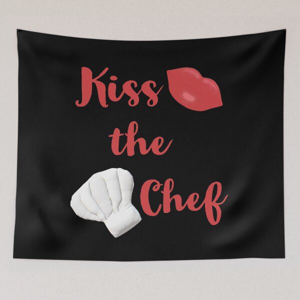 Item preview,  Kiss the Chef (Black with Red Letters)  designed and sold by ArtByLM.