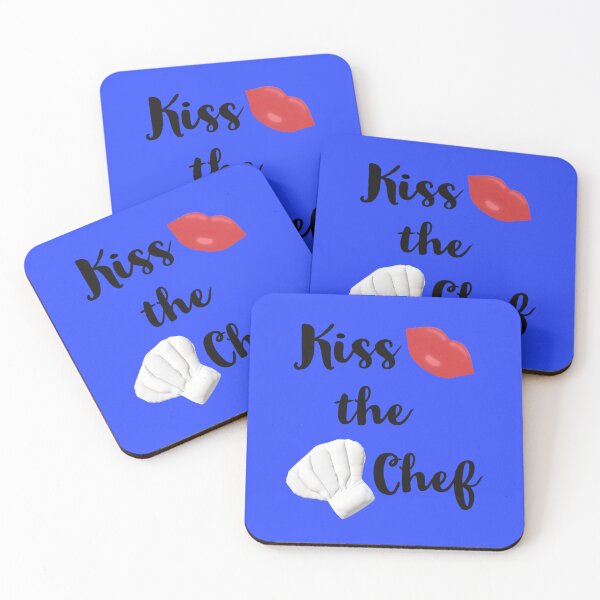 Item preview, Kiss the Chef (Blue Background) designed and sold by ArtByLM.