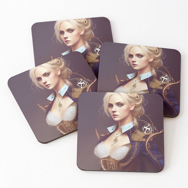 Item preview, Beautiful blonde in steampunk corset military uniform designed and sold by Eliteijr.