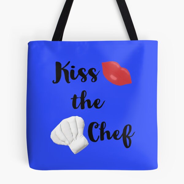 Item preview, Kiss the Chef (Blue Background) designed and sold by ArtByLM.