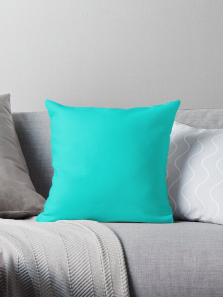 Item preview, PLAIN SOLiD COLOR BRIGHT TURQUOISE- A MELD OF GREEN A BLUE FOR THOSE WHO LOVE THE SUMMER COLOURS designed and sold by ozcushions.