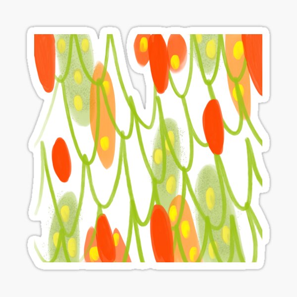 Ribbons 2 Abstract Colorful Loops of Color Sticker