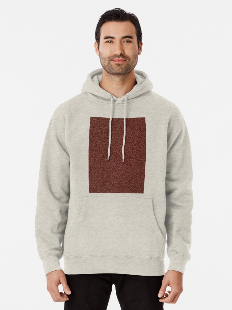 leather pullover hoodie