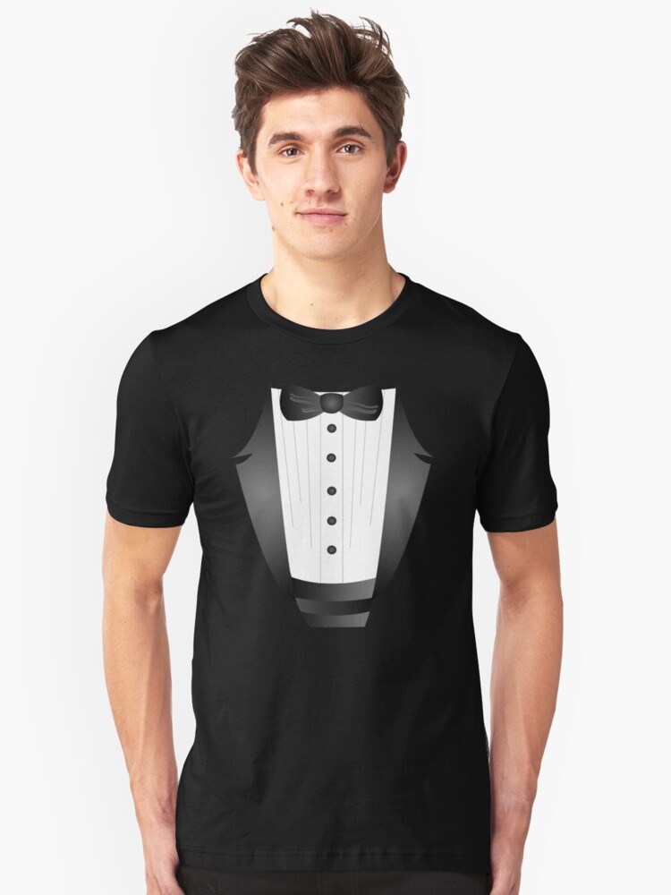 tuxedo tee shirt long sleeve