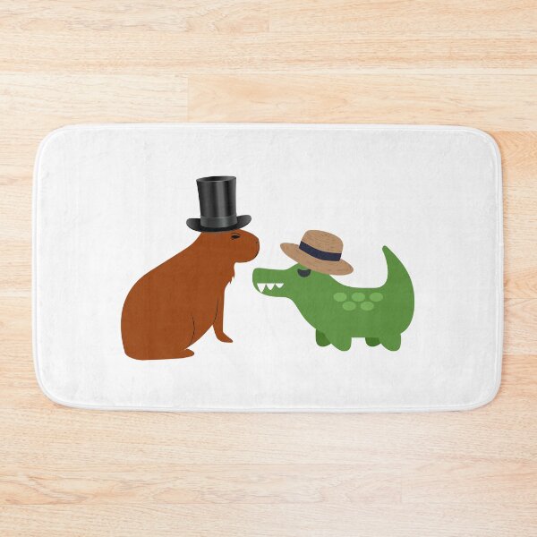 Item preview,  Cute Capybara & Crocodile With Hats designed and sold by Tamas Das.