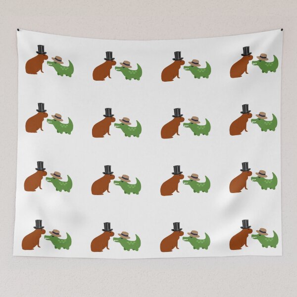 Item preview,  Cute Capybara & Crocodile With Hats designed and sold by Tamas Das.