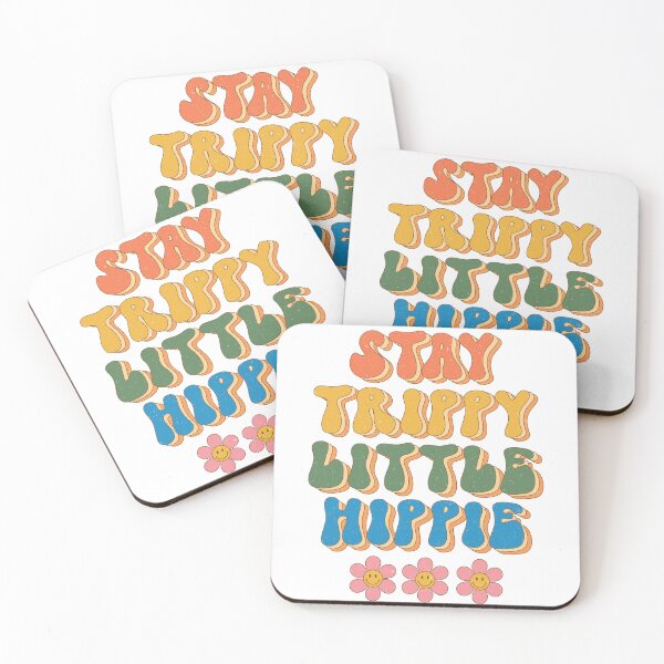 Artikelvorschau, Stay Trippy Little Hippie Rainbow Bubble Letters Retro-Grafik entworfen und verkauft von redbubbleart18.