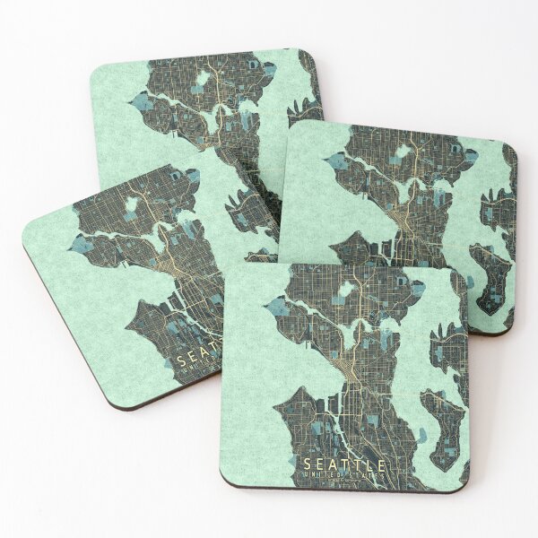 Item preview, Seattle City Map of Washington, USA - Summer designed and sold by deMAP.