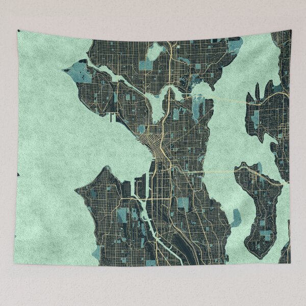 Item preview, Seattle City Map of Washington, USA - Summer designed and sold by deMAP.