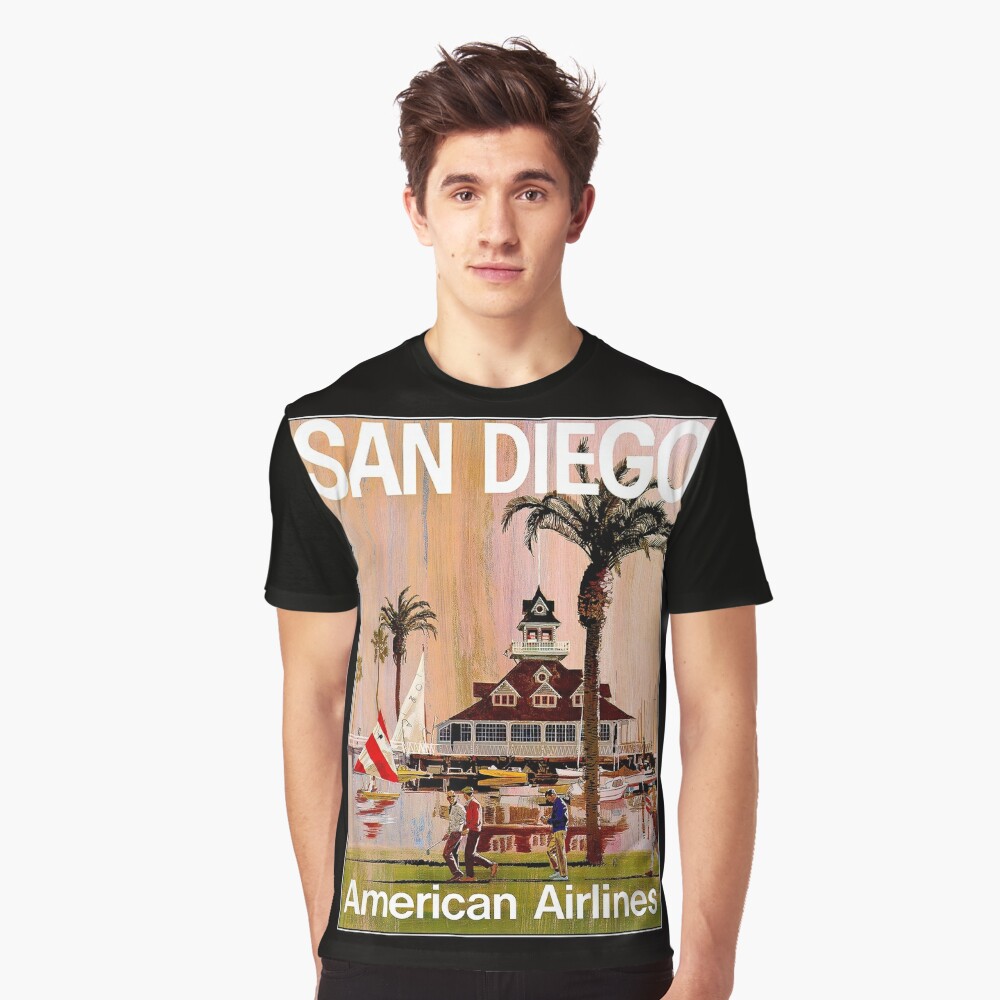 San Diego Tshirt Design Printl With Old Airplane Stock