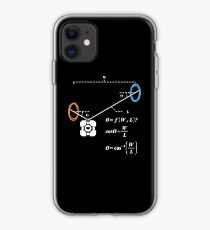 Vinilo o funda para iPhone La 1ra ley de movimiento de Newton con las letras (blanco)
