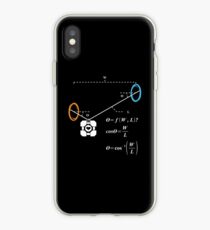 Vinilo o funda para iPhone La 1ra ley de movimiento de Newton con las letras (blanco)
