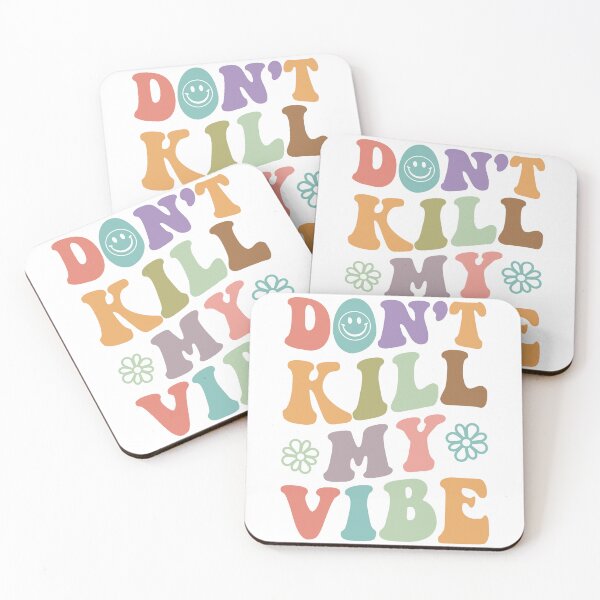 Item preview, Don't Kill My Vibe Floral Rainbow Retro Graphic designed and sold by redbubbleart18.
