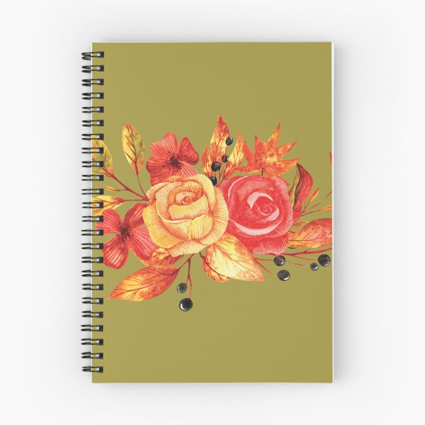 Item preview, Red and yellow roses vintage floral bouquet designed and sold by pinkyfish1010.