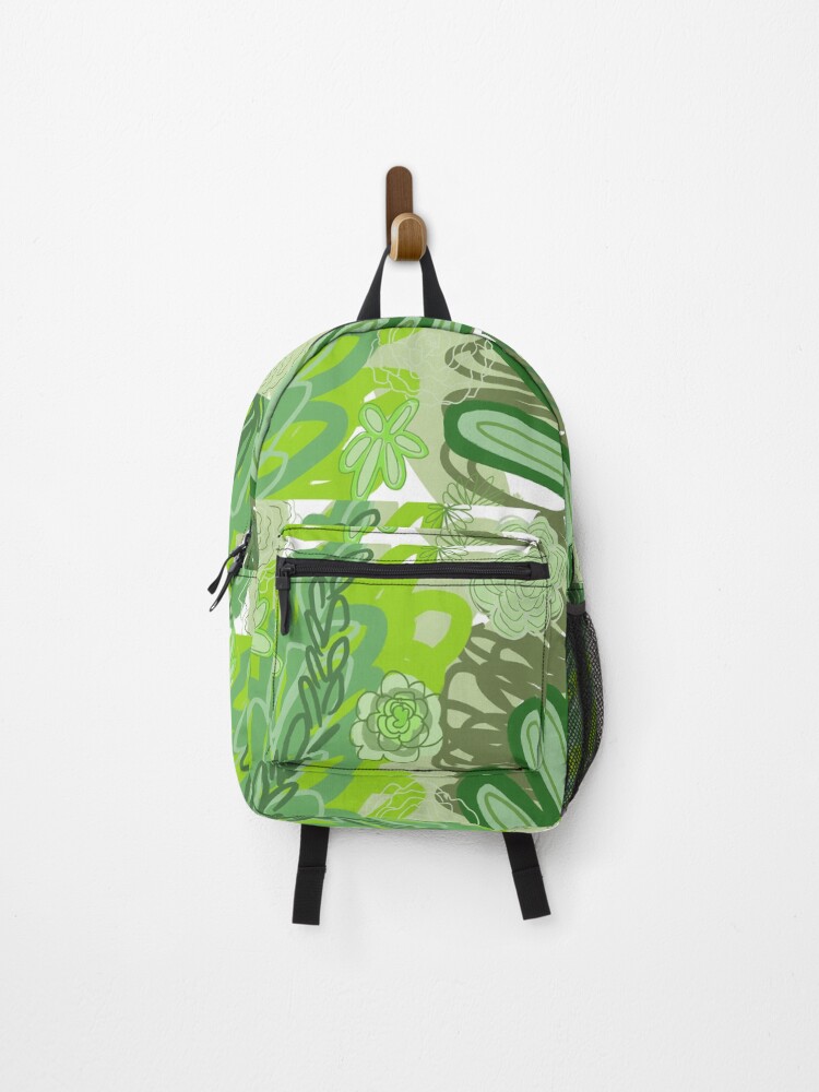 Thumbnail 1 of 3, Backpack, Abstract Greenery ~Plant Pattern~ designed and sold by samejane.