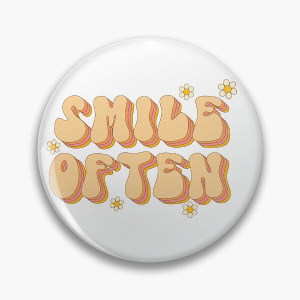 Item preview, Smile Often Floral Rainbow Retro Graphic designed and sold by redbubbleart18.