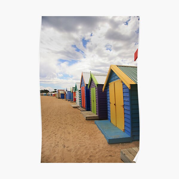 Beach Huts Poster