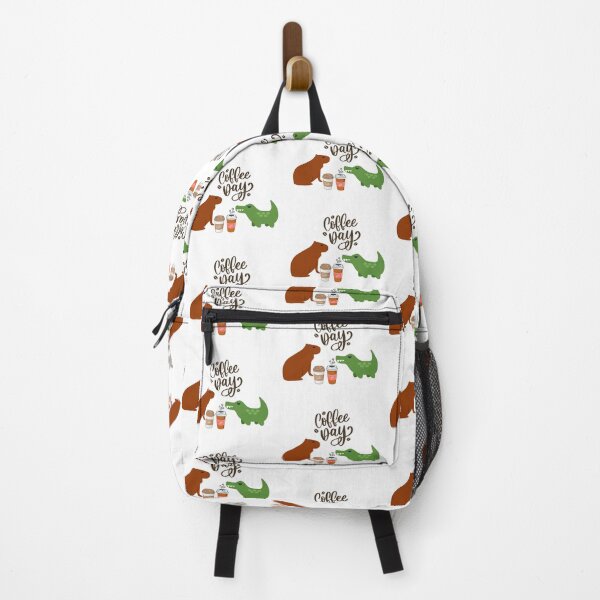 Item preview, Cute Capybara & Crocodile Coffee Day designed and sold by Tamas Das.